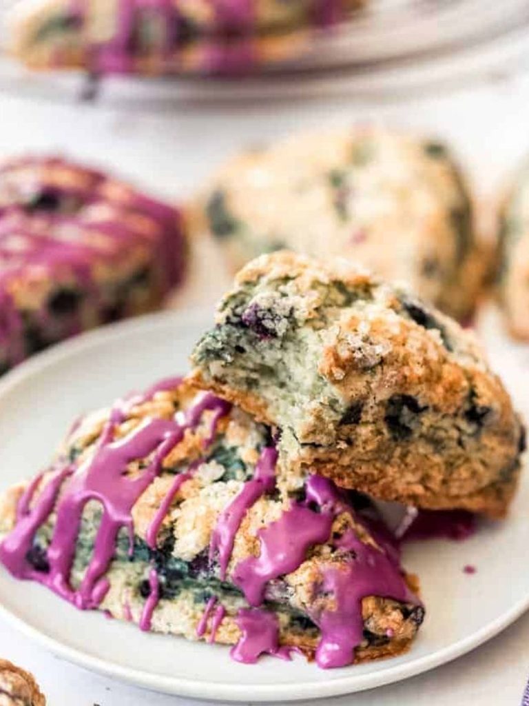 Buttery Wild Blueberry Scones