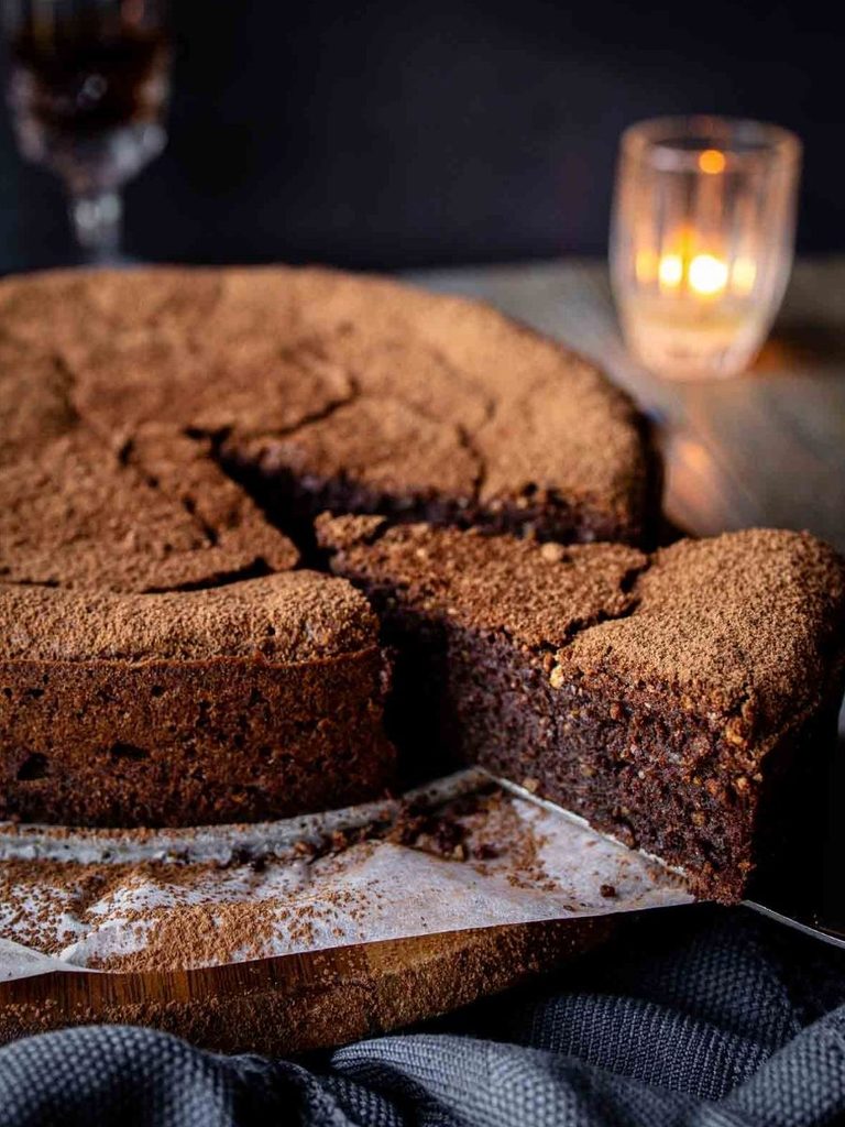 Rustic Flourless Torta Caprese Cake